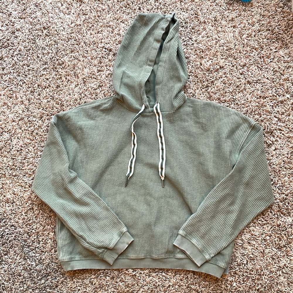 Aerie Corduroy Pullover Hoodie